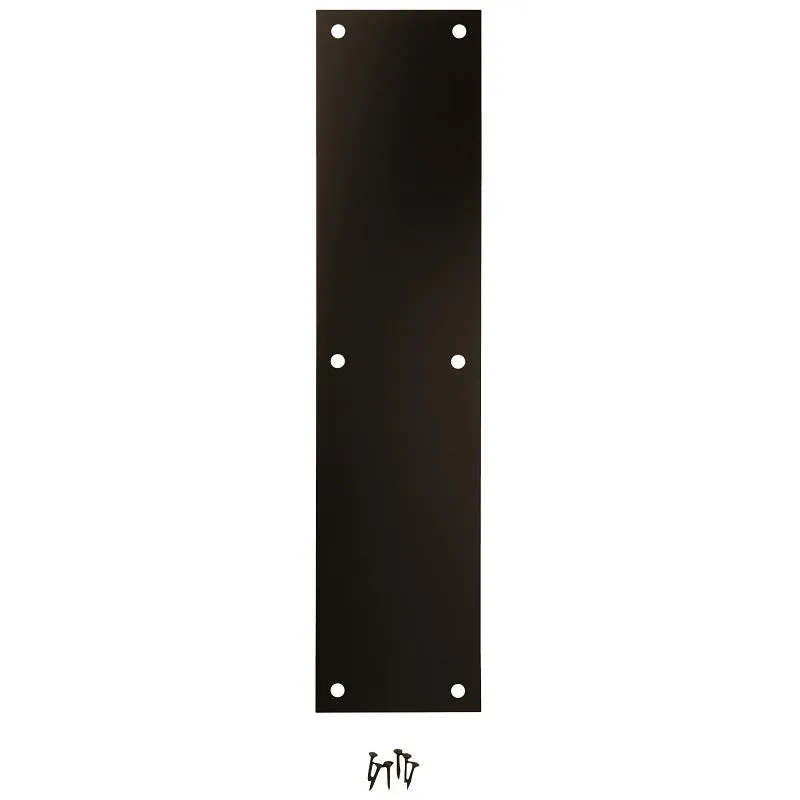 National Hardware N270-502 Push Plate, Aluminum, Oil-Rubbed Bronze, 15 in L, 3-1/2 in W (Pack of 2)