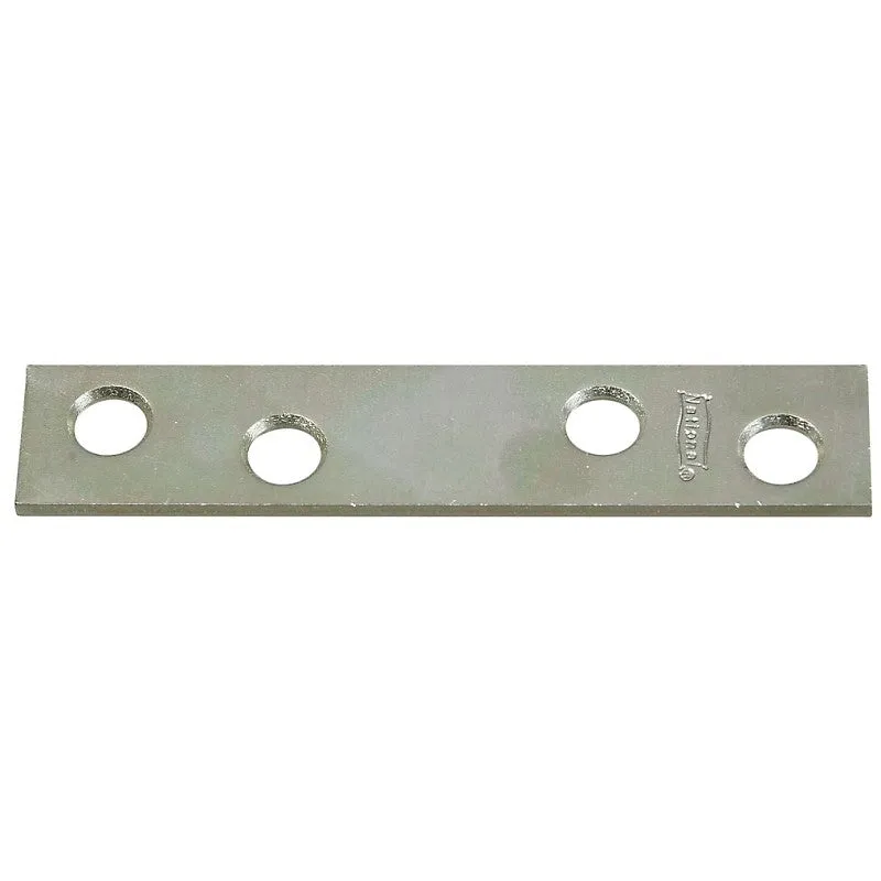 National Hardware N272-724 Mending Brace, 3 in L, 5/8 in W, Steel, Zinc, Screw Mounting (Pack of 40)