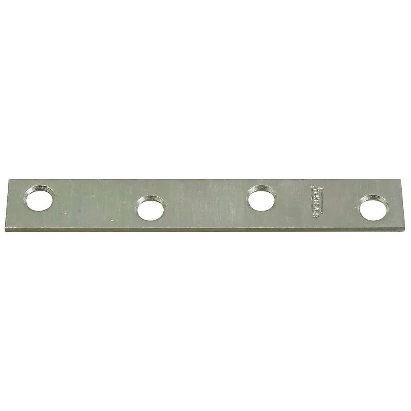 National Hardware N272-732 Mending Brace, 4 in L, 5/8 in W, Steel, Zinc, Screw Mounting (Pack of 20)