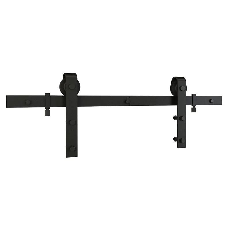 National Hardware N700-004 Classic Barn Door Kit, 96 in L Track, Steel, Matte, Wall Mounting