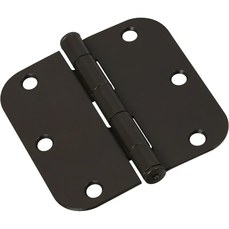 National Hardware N830-325 Door Hinge, 5/8 in Corner Radius, Steel, Oil-Rubbed Bronze, Full-Mortise