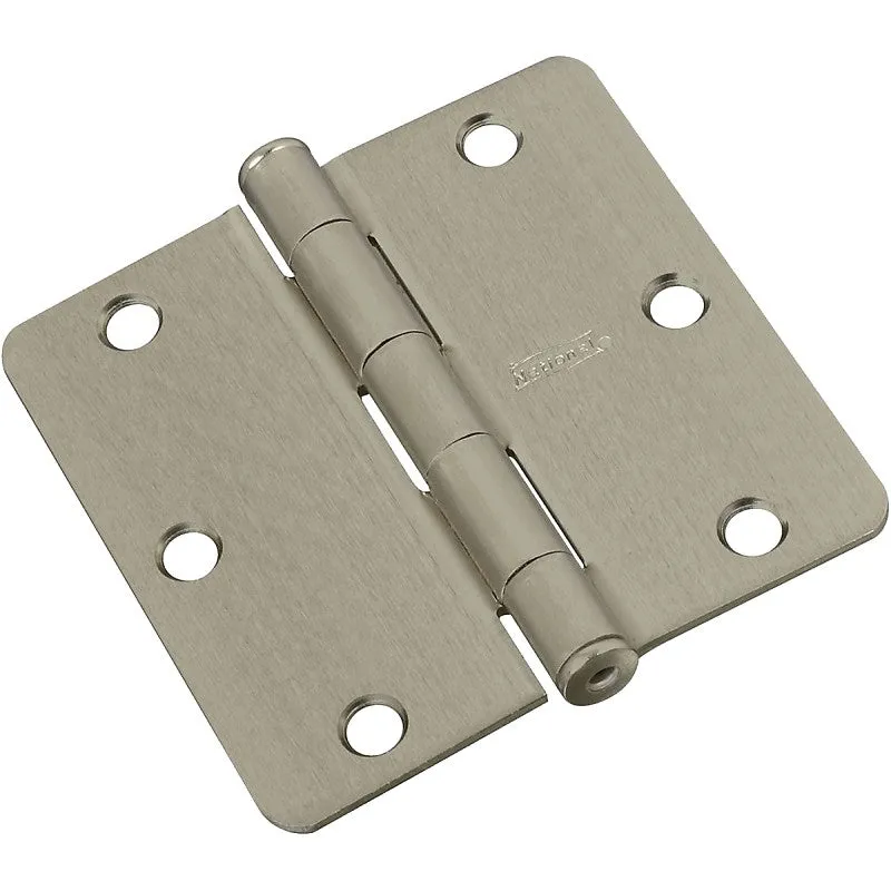 National Hardware N830-327 Door Hinge, Cold Rolled Steel, Satin Nickel, Full-Mortise Mounting