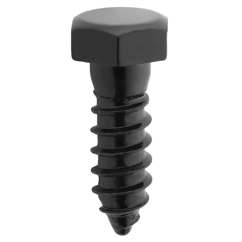 National Hardware V1864 Series N800-123 Lag Screw, 1/2 in Thread, 1-1/2 in L, Steel, Black Powder-Coated/Galvanized