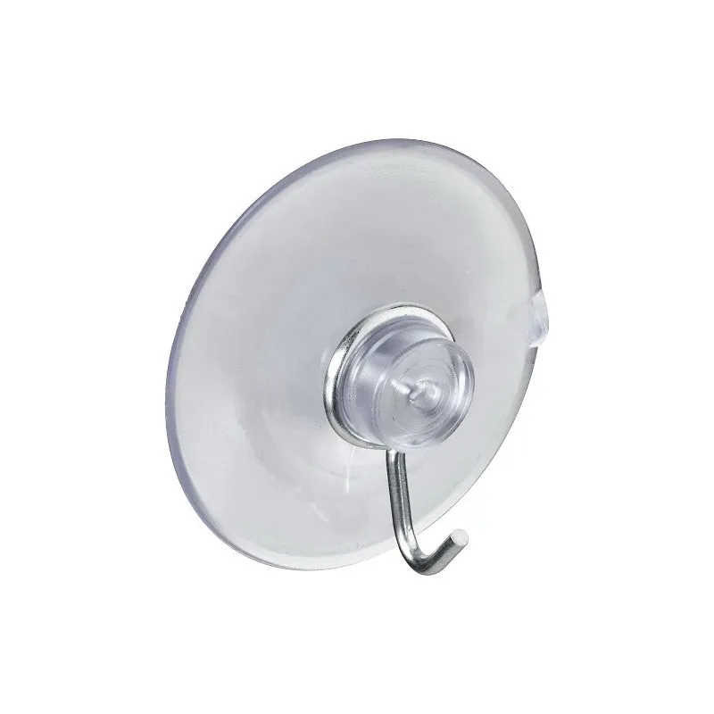 National Hardware V2524 Series N259-945 Suction Cup, Steel Hook, PVC Base, Clear Base, 2 lb Working Load (Pack of 5)