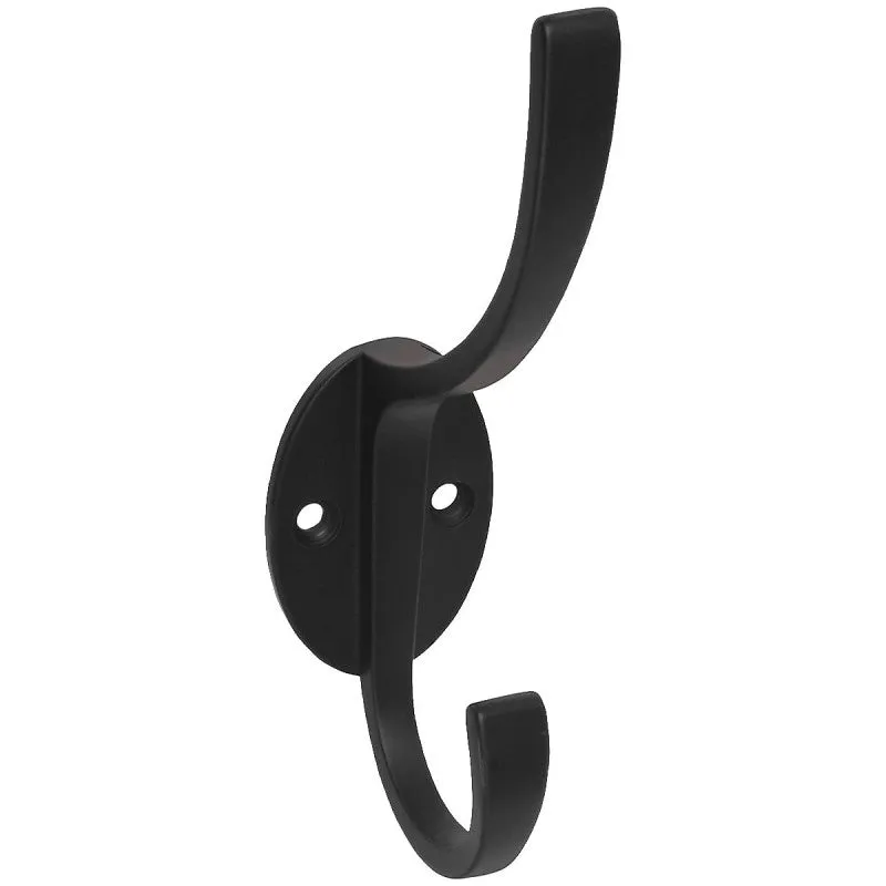National Hardware V8009 N806-820 Coat and Hat Hook, 2-Hook, Zinc, Oil-Rubbed Bronze (Pack of 5)