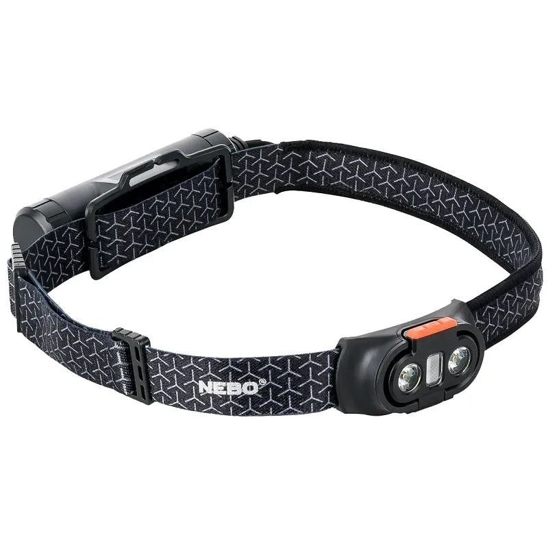 Nebo EINSTEIN NEB-HLP-0009 Headlamp, AAA Battery, Alkaline Battery, LED Lamp, 750, 3 to 278 ft Beam Distance, Gray