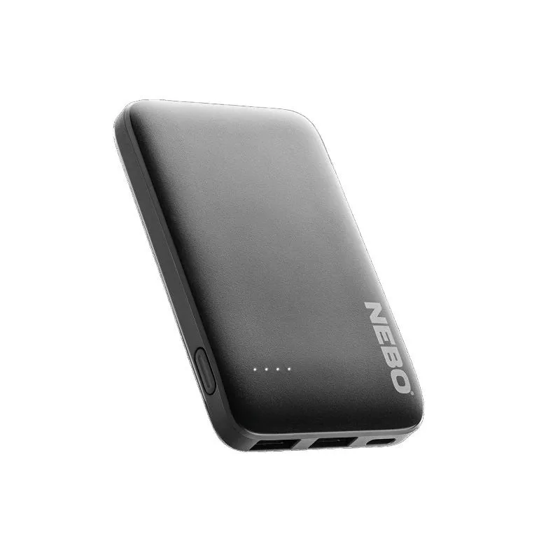 Nebo NEB-PBK-0012 Portable Power Bank, 5000 mAh, Lithium-Ion, 1 (Input), 3 (Output)-USB Port, 2.4/3/3.25 A Output (Pack of 4)
