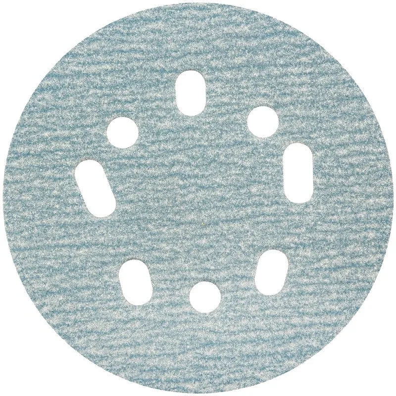 Norton ProSand Series 07660768323 Vacuum Disc, 5 in Dia, Coated, 220 Grit, Very Fine, 8-Hole, Ceramic Alumina Abrasive