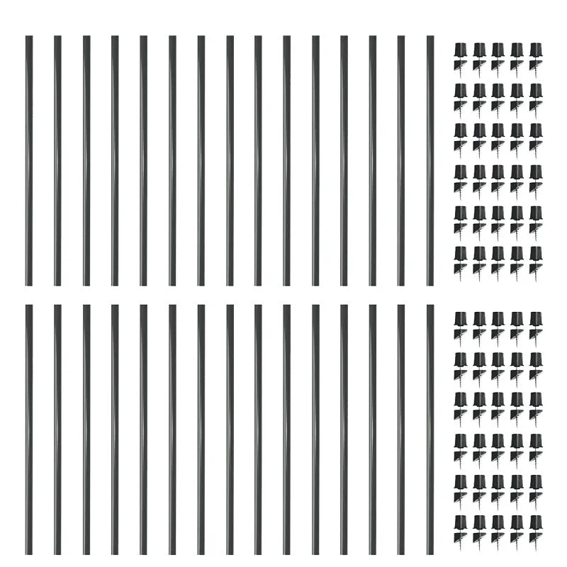 Nuvo Iron CR-26 Classic Baluster with Connectors, 26 in H, 1/2 in W, Round, Steel, Black, Powder-Coated