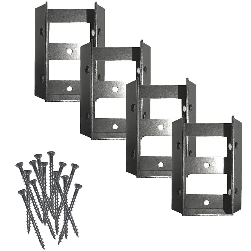 Nuvo Iron SDRC Rail Connector, Steel, Black, Galvanized/Powder Coated