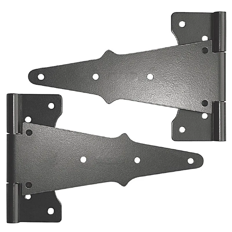Nuvo Iron TH8BLK/B Tee Hinge, Galvanized Steel, Black, Powder-Coated Satin, Surface