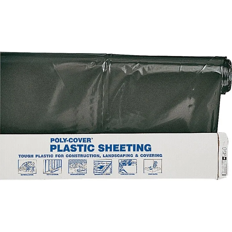 Orgill Poly 4X20-B Poly Film, 100 ft L, 20 ft W, Black