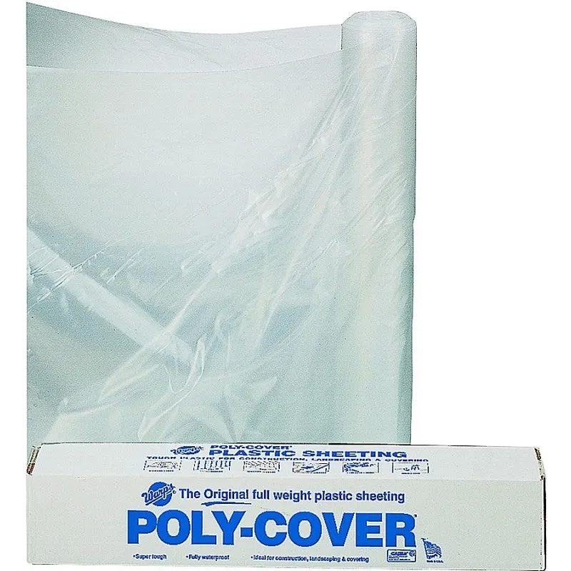 Orgill Poly 6X8-C Poly Film, 100 ft L, 8 ft W, Clear