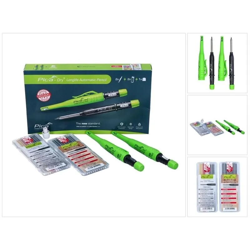 PICA 3097 2x Dry Automatic Pencil Set w/ Multi-Use and Joiner’s Refills
