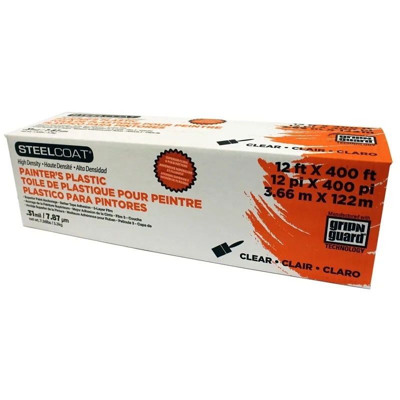 Petoskey Plastics P9941-07 Painter’s Plastic, 400 ft L, 12 ft W, Clear