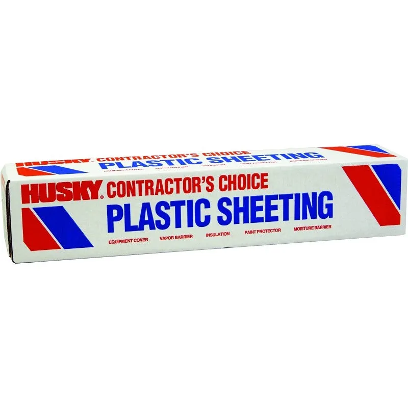 Poly-America CF00712-0400C Painter’s Sheeting, 0.7 mil Thick, 400 ft L, 12 ft W, Clear