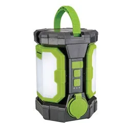 PowerSmith PVLP50A Voyager Jobsite Lantern with 3-Way Power, 120 VAC, 60 W, Lithium-Ion Battery, LED Lamp