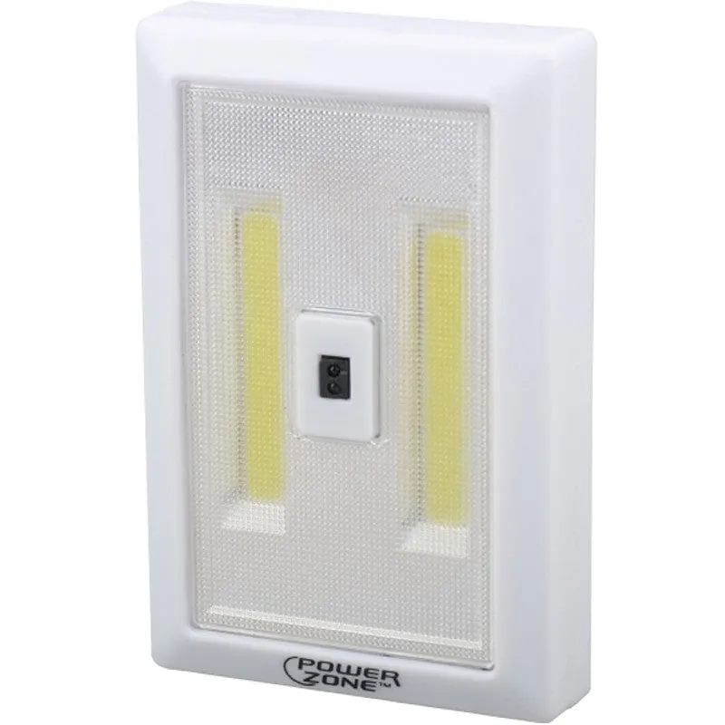 PowerZone 12759 LED Light Switch, AAA Battery, 1 -Lamp, Motion Sensor Light Switch Lamp, 180 Lumens, White (Pack of 12)