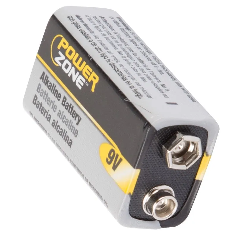PowerZone 6LR61-1P-DB Battery, 9 V Battery, Zinc, Manganese Dioxide and Potassium Hydroxide (Pack of 15)