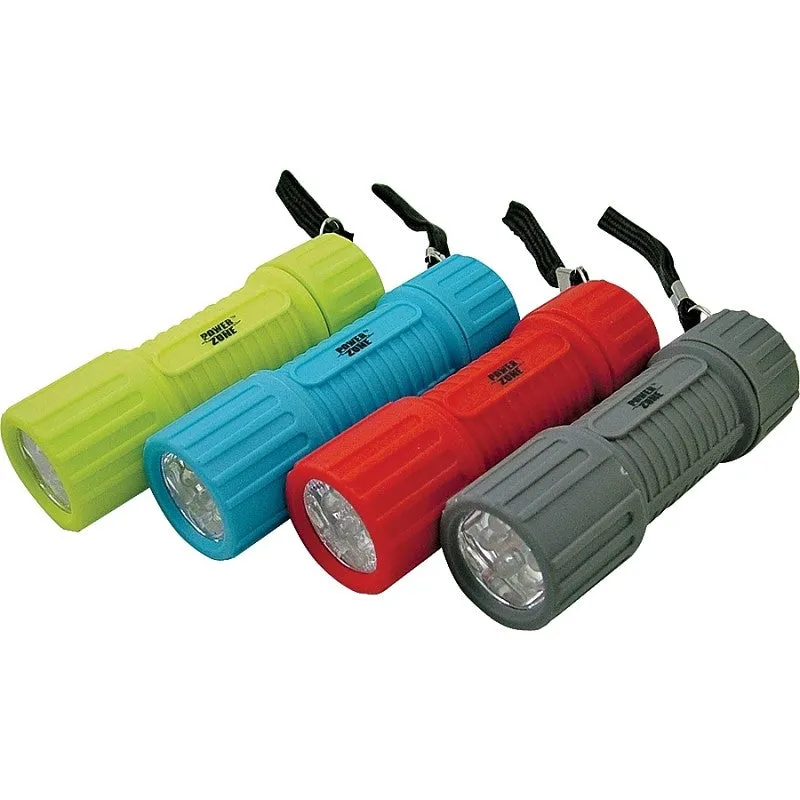 PowerZone FT-ORG18 Flashlight, AAA Battery, LED Lamp, 50 Lumens, 25 m Beam Distance, 12 hrs Run Time (Pack of 12)