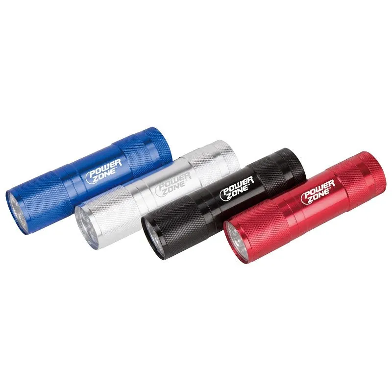 PowerZone LFL215-9T Flashlight, AAA Battery, AAA Battery, LED Lamp, 59, 12 m Beam Distance, 12 hr Run Time (Pack of 12)