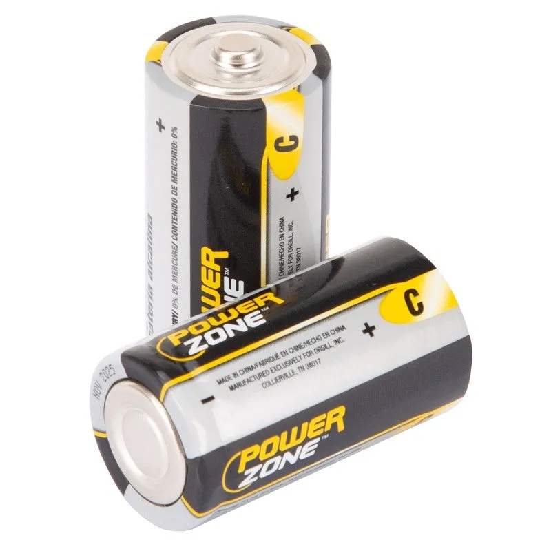 PowerZone LR14-2P-DB Battery, 1.5 V Battery, C Battery, Zinc, Manganese Dioxide, and Potassium Hydroxide (Pack of 12)