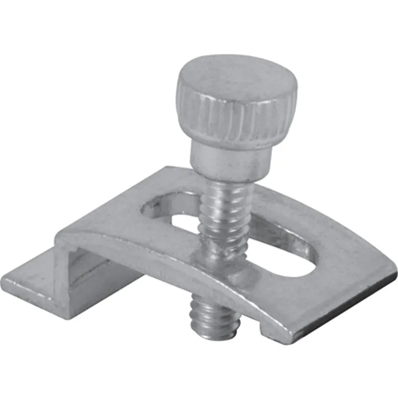 Prime-Line 165-4086 Storm Door Panel Clip, 3/4 in L x 1/2 in W x 1/4 in D Dimensions, Aluminum, Mill (Pack of 6)