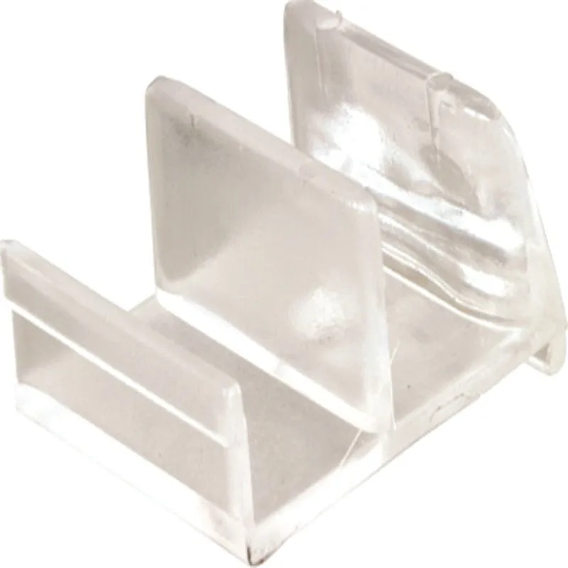 Prime-Line M 6111 Shower Door Bottom Guide, Sliding, Acrylic, Clear, For: 1/2 in Thick Panels (Pack of 6)
