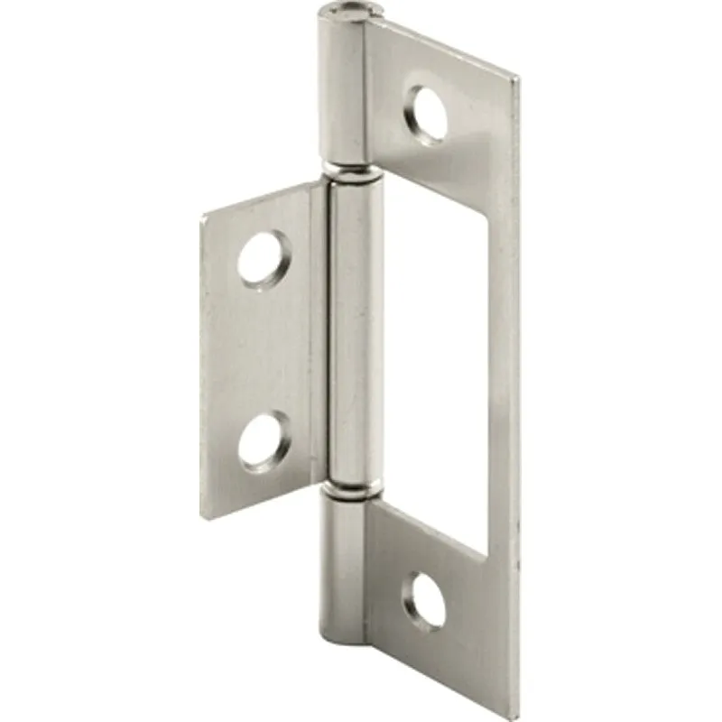 Prime-Line N 7273 Door Hinge, Bi-Fold, Non-Mortise, Steel, Satin Nickel (Pack of 6)