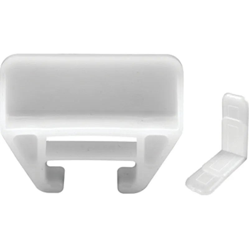 Prime-Line R 7221 Drawer Track Guides and Glides, Plastic/Polyethylene, White (Pack of 6)