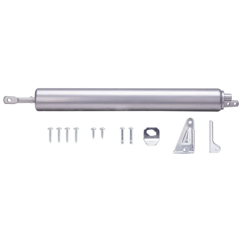 ProSource 16001-U-PS Door Closer, 1-1/4 in Dia Rod, 16-1/2 in L, Aluminum Tube, 90 deg Opening, 65 lb