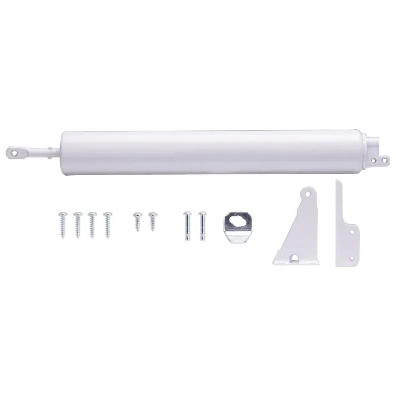 ProSource 16027-UW-PS Door Closer, 1-1/2 in Dia Rod, 17-1/2 in L, Aluminum Tube, 90 deg Opening, 99 lb
