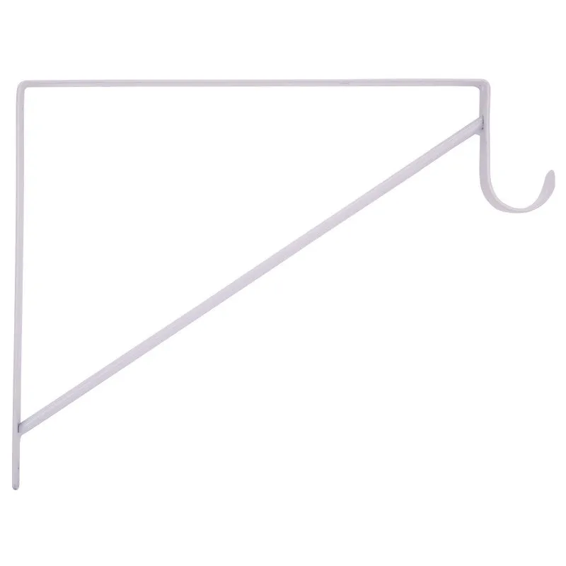 ProSource 21019PH-PCB-PS Heavy-Duty Shelf and Rod Bracket, 220 lb/Pair, 13 in L, 9-3/4 in H, Steel, White (Pack of 8)