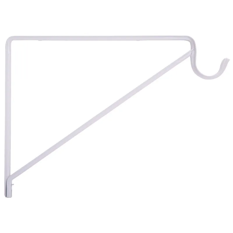 ProSource 21023PH-PCB-PS Standard-Duty Shelf/Rod Bracket, 132 lb/Pair, 13 in L, 9 in H, Steel, White (Pack of 10)