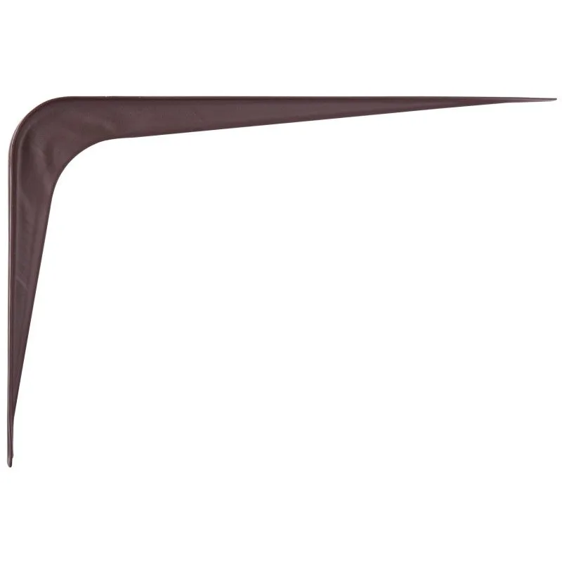 ProSource 21139CHO-PS Shelf Bracket, 95 lb/Pair, 8 in L, 6 in H, Steel, Chocolate (Pack of 20)