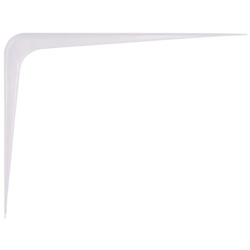 ProSource 21140HL-PS Shelf Bracket, 110 lb/Pair, 10 in L, 8 in H, Steel, White (Pack of 20)