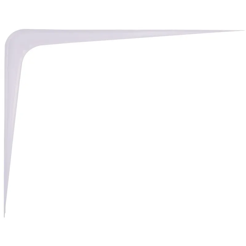 ProSource 21141PHL-PS Shelf Bracket, 182 lb/Pair, 12 in L, 10 in H, Steel, White (Pack of 20)