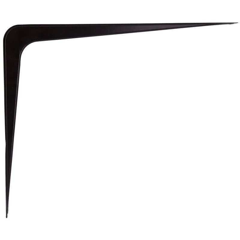ProSource 21142BK-PS Shelf Bracket, 170 lb/Pair, 14 in L, 11 in H, Steel, Black (Pack of 20)
