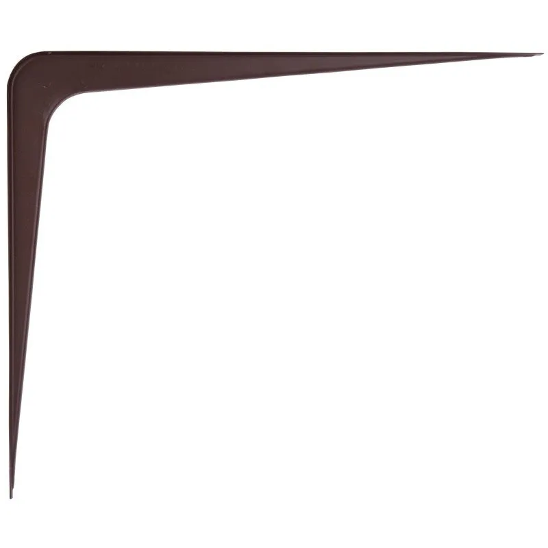 ProSource 21142CHO-PS Shelf Bracket, 170 lb/Pair, 14 in L, 12 in H, Steel, Chocolate (Pack of 20)