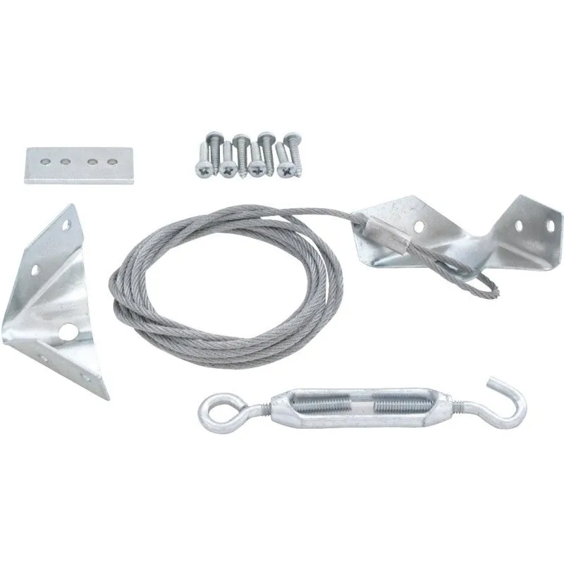ProSource 33198ZCX-PS Anti-Sag Gate Kit, Steel, Silver, Zinc, 18-Piece, For: Outdoor