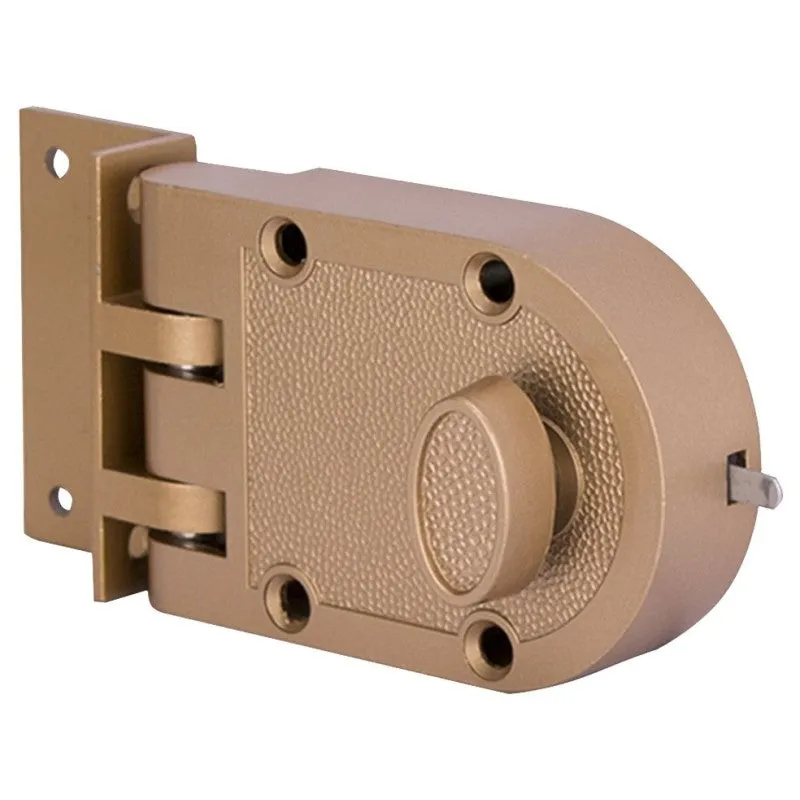 ProSource 6296404-PS Jimmy Proof Lock, Keyed Different Key, Brass, Brass, Kwikset Keyway, 1-2-3/8 in Thick Door