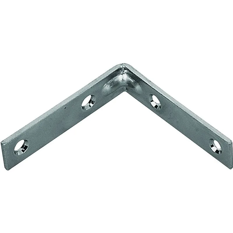 ProSource CB-Z02-013L Corner Brace, 2 in L, 2 in W, 5/8 in H, Steel, Zinc-Plated, 1.8 mm Thick Material (Pack of 25)