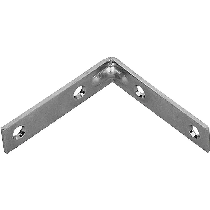 ProSource CB-Z025-013L Corner Brace, 2-1/2 in L, 2-1/2 in W, 5/8 in H, Steel, Zinc-Plated, 2 mm Thick Material (Pack of 25)