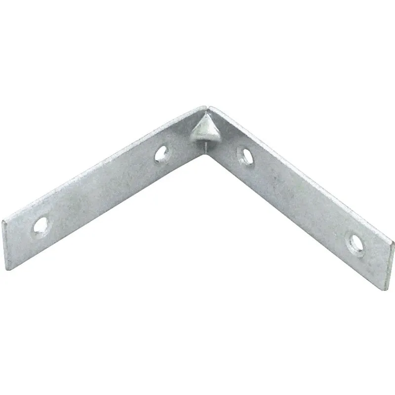 ProSource CB-Z03-013L Corner Brace, 3 in L, 3 in W, 3/4 in H, Steel, Zinc-Plated, 2.6 mm Thick Material (Pack of 25)