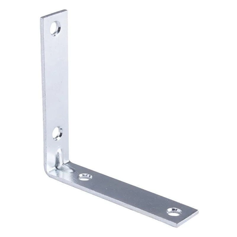 ProSource CB-Z04-013L Corner Brace, 4 in L, 4 in W, 7/8 in H, Steel, Zinc-Plated, 3.1 mm Thick Material (Pack of 10)