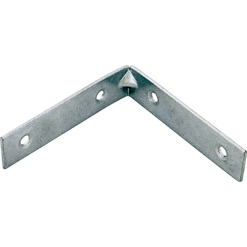 ProSource CB-Z06-013L Corner Brace, 6 in L, 6 in W, 1-1/8 in H, Steel, Zinc-Plated, 4.5 mm Thick Material (Pack of 5)