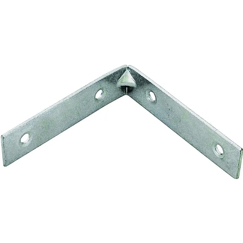 ProSource CB-Z08-013L Corner Brace, 8 in L, 8 in W, 1-1/8 in H, Steel, Zinc-Plated, 5 mm Thick Material (Pack of 5)
