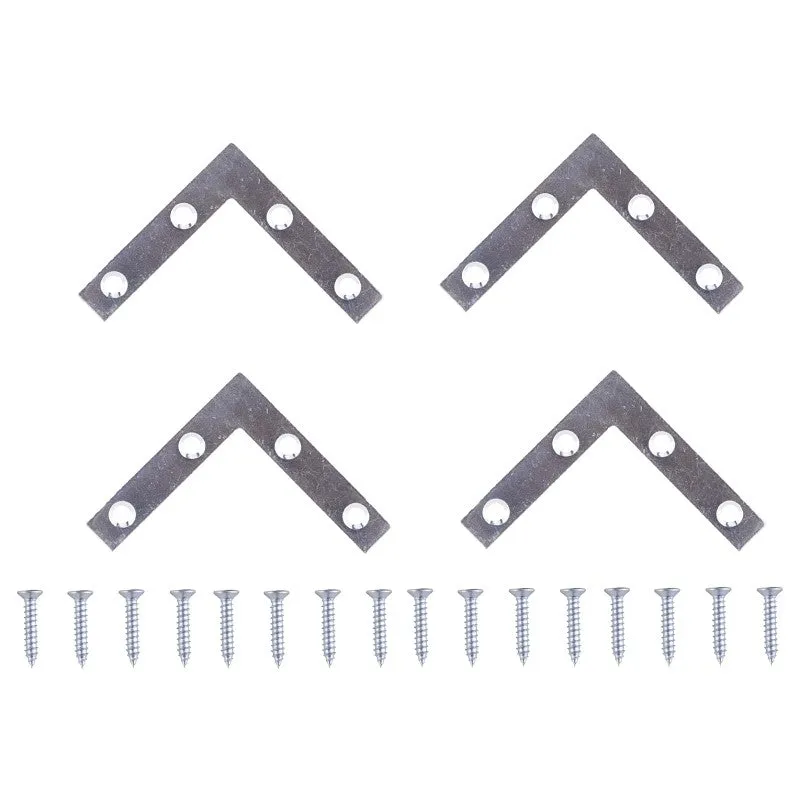 ProSource FC-Z02-C4PS Corner Brace, 2 in L, 2 in W, 3/8 in H, Steel, Zinc-Plated, 1.6 mm Thick Material