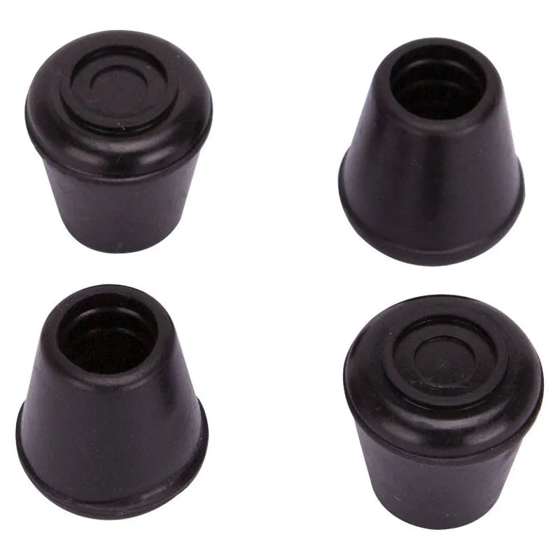 ProSource FE-50632-B Furniture Leg Tip, Round, Rubber, Black, 1/2 in Dia, 1.1 in H (Pack of 36)