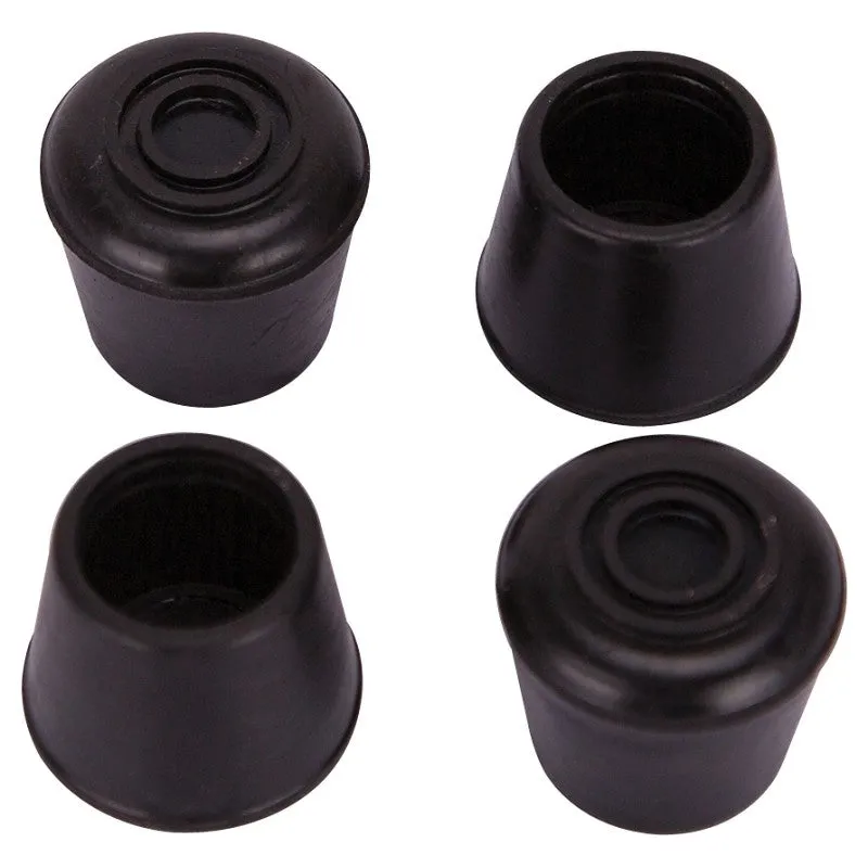 ProSource FE-50634-B Furniture Leg Tip, Round, Rubber, Black, 3/4 in Dia, 3/4 in H (Pack of 20)